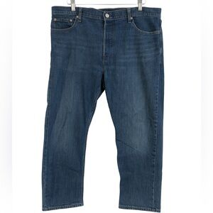 L.L. Bean Slim Straight Men's Jeans in Deep Blue Size:44X32